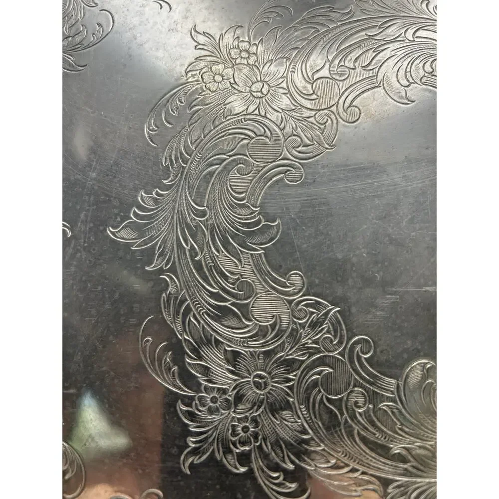 Silverplate International Silver Co. “American Rose” Serving Platter